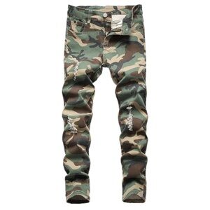 NWT FREDD MARSHALL boys size 12 skinny fit distressed camo jeans new with tags